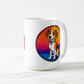 Niedlich animierte Welpe mit Collar Kaffeetasse (VorderseiteRechts)
