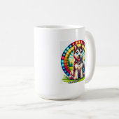 Niedlich animierte Welpe mit Collar Kaffeetasse (VorderseiteRechts)