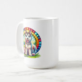 Niedlich animierte Welpe mit Collar Kaffeetasse (Vorderseite Links)