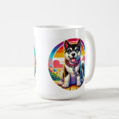 Niedlich animierte Welpe mit Collar Kaffeetasse (VorderseiteRechts)