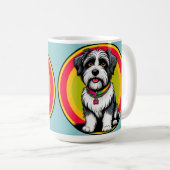Niedlich animierte Welpe mit Collar Kaffeetasse (VorderseiteRechts)