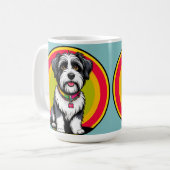 Niedlich animierte Welpe mit Collar Kaffeetasse (Vorderseite Links)