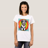 Niedlich animierte Welpe mit Collar T-Shirt (Vorne ganz)
