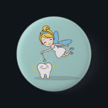 Niedlich animierte Zahnfee Button<br><div class="desc">Illustriertes Zahnpardesign</div>