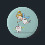 Niedlich animierte Zahnfee Button<br><div class="desc">Illustriertes Zahnpardesign</div>