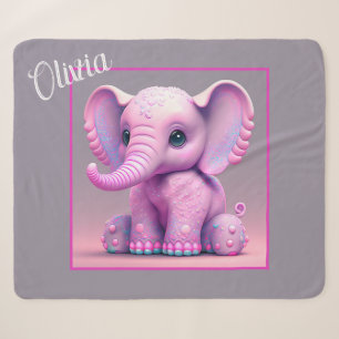 Niedlich animierter Baby-Elephant Sherpadecke