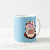 Niedlich animierter Hot Chocolate Marshmallows Car Kaffeetasse (VorderseiteRechts)
