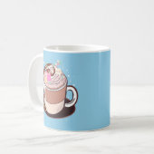 Niedlich animierter Hot Chocolate Marshmallows Car Kaffeetasse (Vorderseite Links)