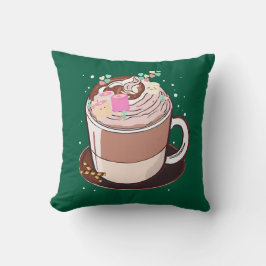 Niedlich animierter Hot Chocolate Marshmallows Car Kissen