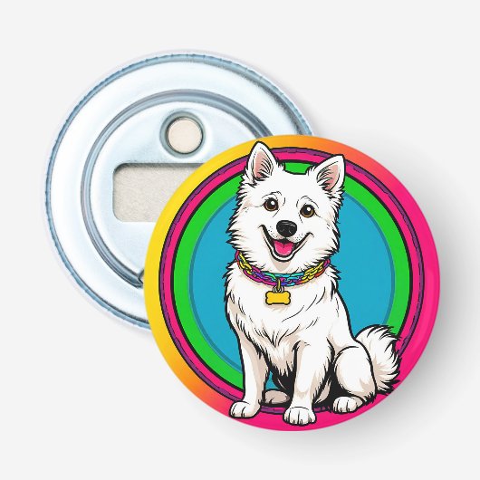 Niedlich animierter Hund mit Collar Flaschenöffner (Vorderseite)