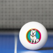 Niedlich animierter Hund mit Collar Tischtennisball (Netto)