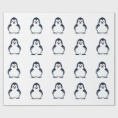 Niedlich animierter Pinguin Geschenkpapier (Flach)