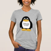 Niedlich animierter Pinguin T-Shirt (Vorderseite)