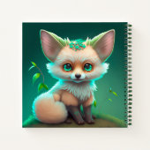 Niedlich animiertes Baby Fox-Notebook Notizblock (Rückseite)