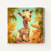 Niedlich animiertes Baby-Giraffe Notizblock (Rückseite)