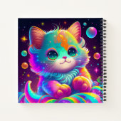 Niedlich animiertes Cat Sketchbook-Notebook Notizblock (Rückseite)