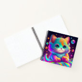 Niedlich animiertes Cat Sketchbook-Notebook Notizblock (Innenseite)