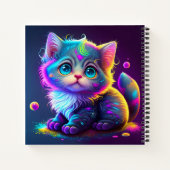 Niedlich animiertes Cat Sketchbook-Notebook Notizblock (Rückseite)