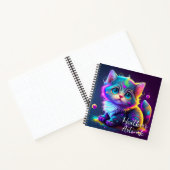Niedlich animiertes Cat Sketchbook-Notebook Notizblock (Innenseite)