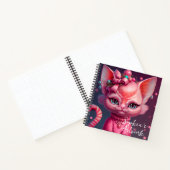Niedlich animiertes Cat Sketchbook-Notebook Notizblock (Innenseite)