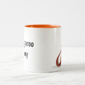 Niedlich animiertes Kangaroo mit Baby Zweifarbige Tasse (Mittel)