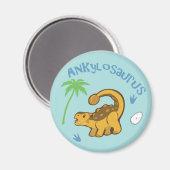 Niedlich Ankylosaurus Magnet (Vorderseite/Rückseite)