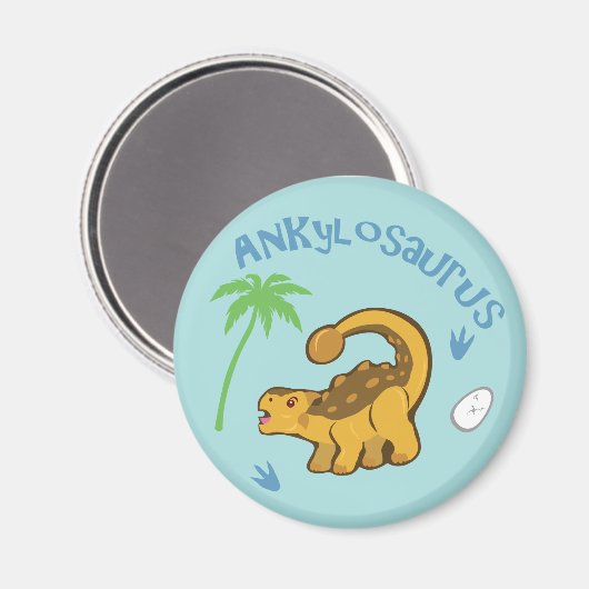Niedlich Ankylosaurus Magnet (Vorderseite/Rückseite)