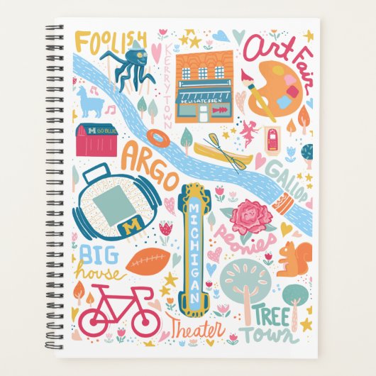 Niedlich Ann Arbor Michigan Favorite Things Planer (Vorderseite)