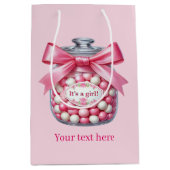 Niedlich anpassbar ist es eine Mädchendusche Mittlere Geschenktüte (Vorderseite)