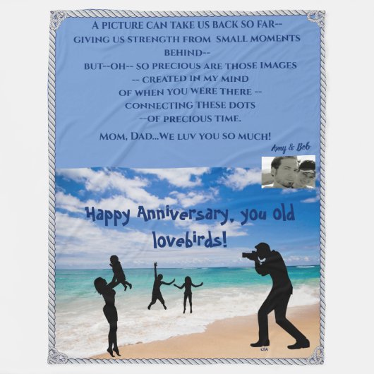 Niedlich anpassbare Gewindeverkleidung Fleecedecke (Vorderseite)