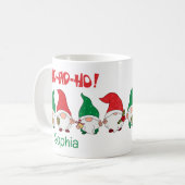 Niedlich anpassbare Weihnachts-Santas Kaffeetasse (Vorderseite Links)