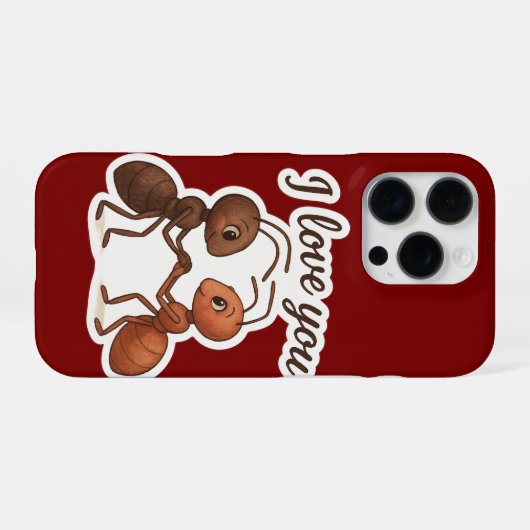 Niedlich Ant Liebe Sticker - Romantisches Transpar iPhone Hülle (Rückseite (Horizontal))