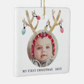 Niedlich Antlers First Christmas New Baby Keramikornament (Rechts)