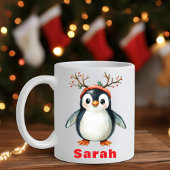 Niedlich Antlers Pinguin Holiday Kaffee Tasse