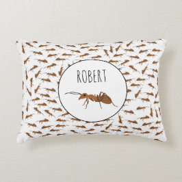 Niedlich Ants Pattern Individuelle Name Kinder Dekokissen