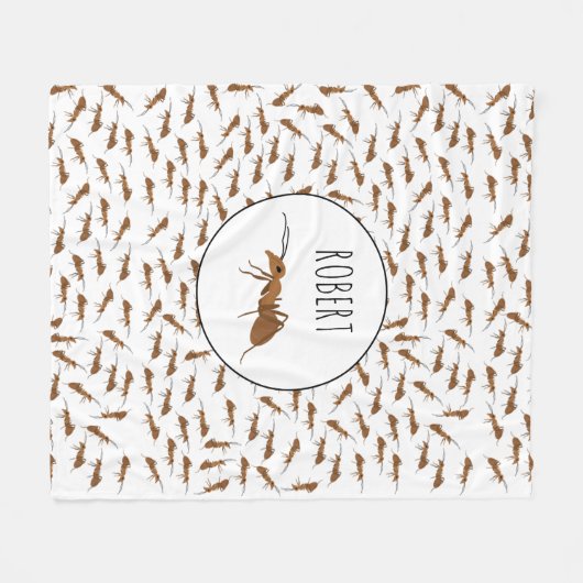 Niedlich Ants Pattern Individuelle Name Kinder Fleecedecke (Vorderseite (Horizontal))
