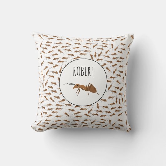 Niedlich Ants Pattern Individuelle Name Kinder Kissen (Vorderseite)
