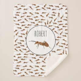 Niedlich Ants Pattern Individuelle Name Kinder Sherpadecke
