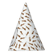 Niedlich Ants Pattern Individuelle Name Kindergebu Partyhütchen (Rechts)