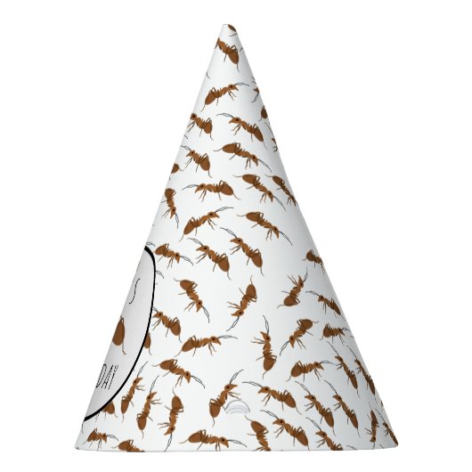 Niedlich Ants Pattern Individuelle Name Kindergebu Partyhütchen (Rechts)