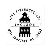 Niedlich Apartment Gebäude Rücksendeadresse Briefm Gummistempel (Prägung)