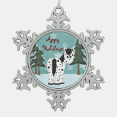 Niedlich Appetithäuser Leopard Appaloosa Pferd Schneeflocken Zinn-Ornament (Vorderseite)