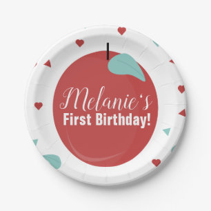 Niedlich Apple Confetti Geburtstagspartei Pappteller