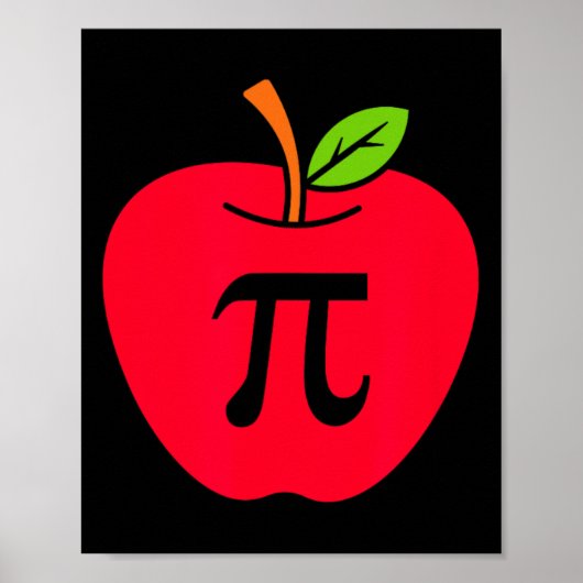Niedlich Apple Pie Happy Pi Day Mathematiker Poster (Vorne)