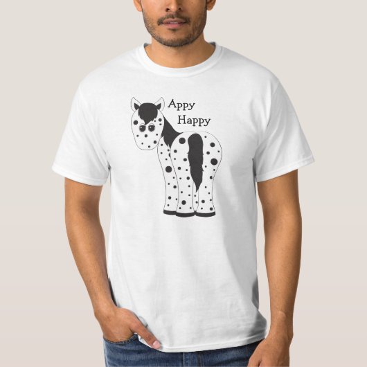Niedlich Appy Happy Leopard Appaloosa Pferd T-Shirt (Vorderseite)