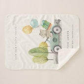 Niedlich Aqua Green Teddy Balloon Party Car Sherpadecke (Vorderseite (Horizontal))