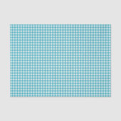 Niedlich Aquamarin Gingham Seidenpapier (Vorderseite)