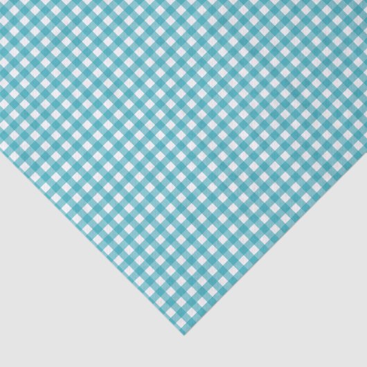 Niedlich Aquamarin Gingham Seidenpapier (Ausschnitt)