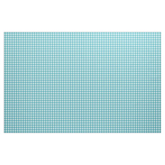 Niedlich Aquamarin Gingham Stoff (Yard (91,4 cm))