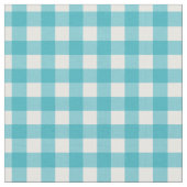 Niedlich Aquamarin Gingham Stoff (Nahaufnahme)